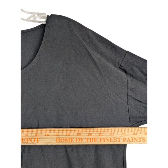 Eileen Fisher Top Womens Large Black Asymmetrical Tunic NWOT - Picture 6 of 7